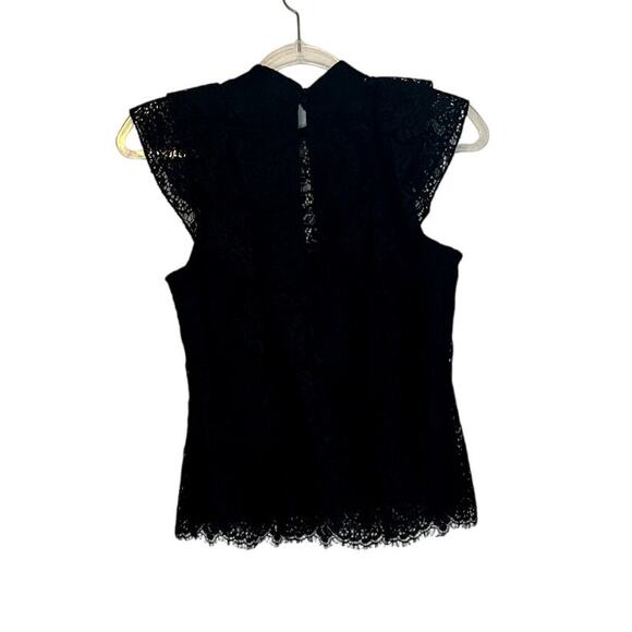 Black Lacey Crochet Top 6 - Picture 2 of 3